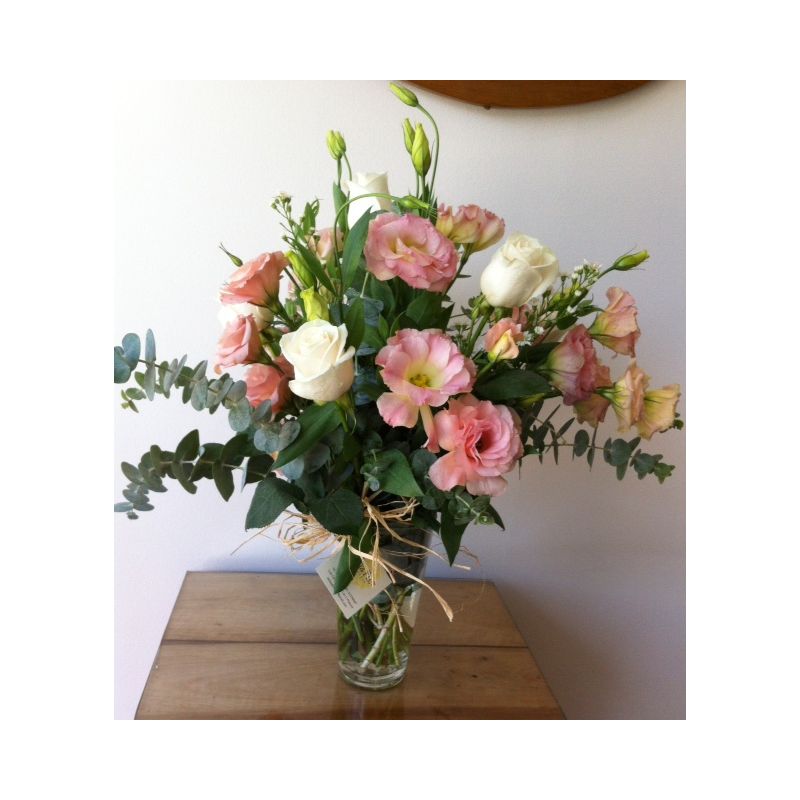 LISIANTHUS CON EUCALIPTHUS