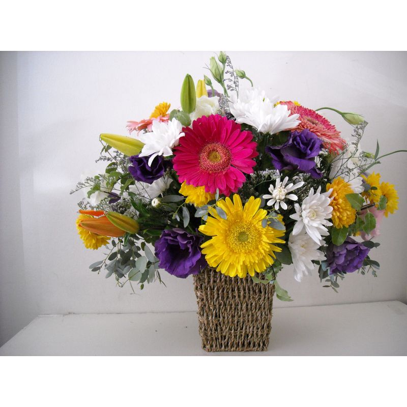 GERBERA LISIANTHUS FOLLAJE  LILIUM