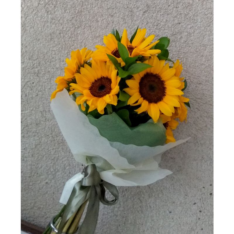 GIRASOLES CON RUSCUS